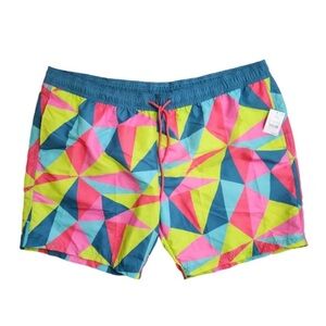 Mad engine colorful hot tub swim shorts size xL new